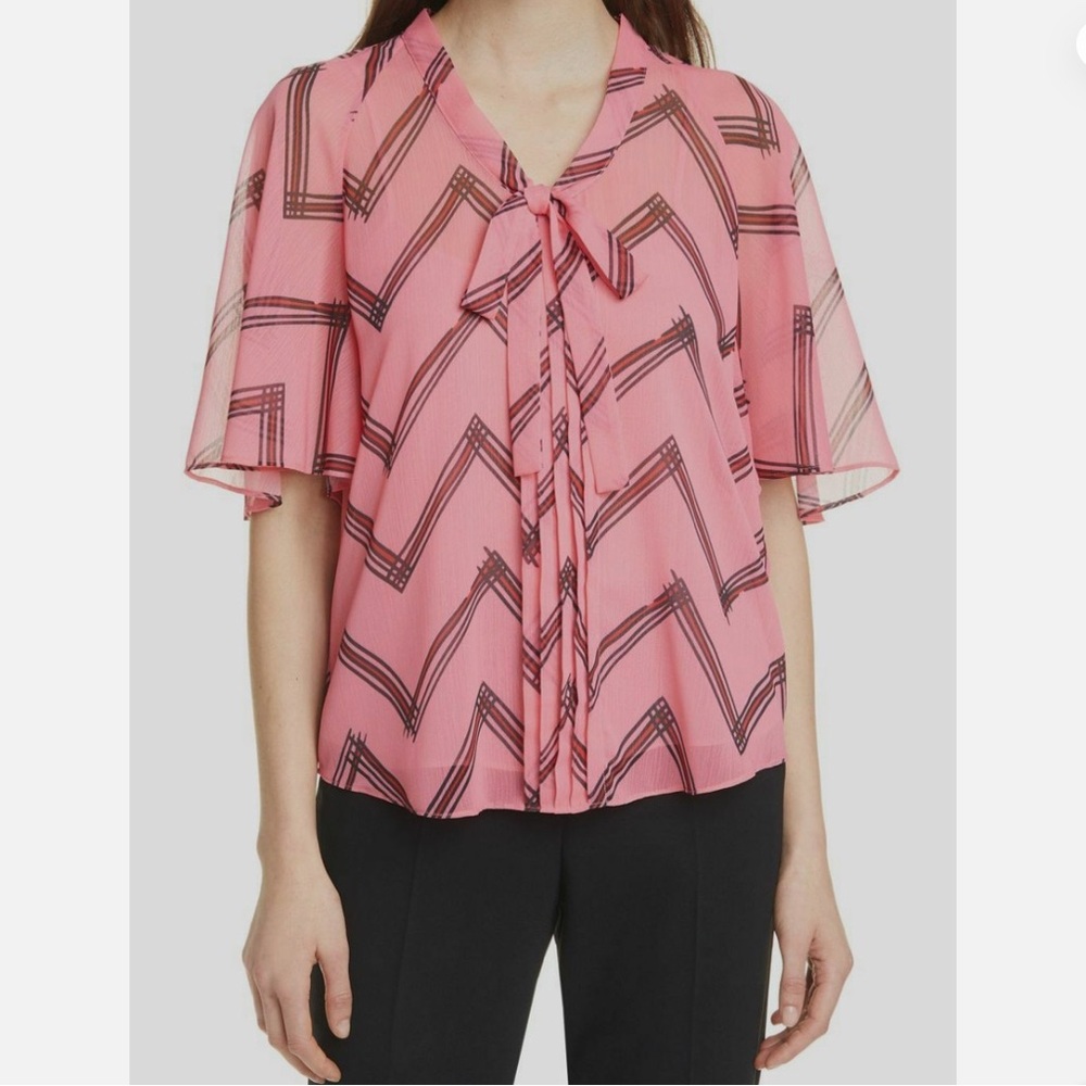 Emporio Armani Pink Zigzag Blouse